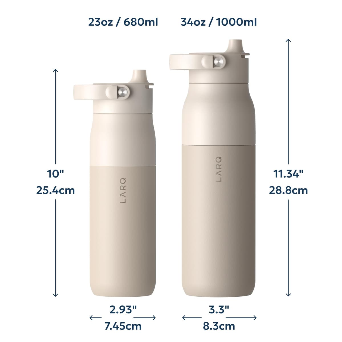 LARQ PureVis 2 Botella de Agua Inteligente con Filtro - Autolimpiable UV, Seguimiento de Hidratación vía App, Acero Inoxidable Aislado – Garantía 2 Años – 680ml — view 5