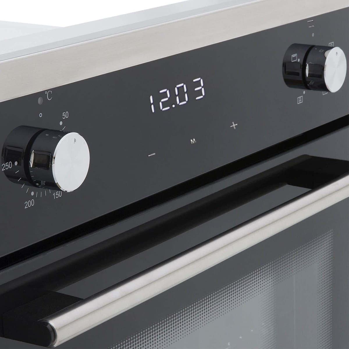 SIA Black Touch Control Single Oven, 5 Burner Gas Hob And Chimney Extractor Fan — view 5