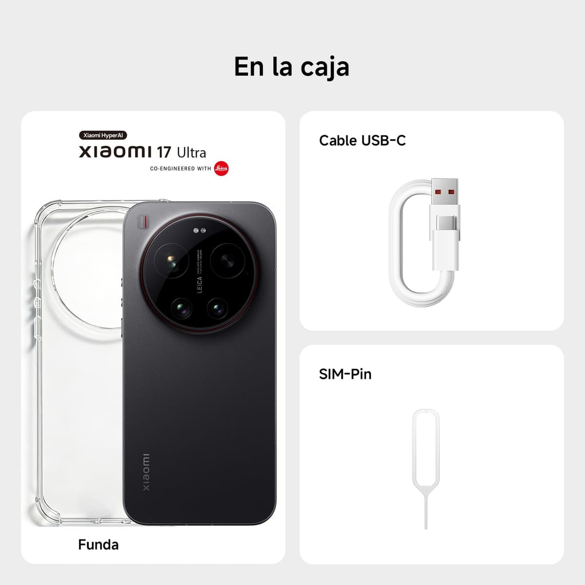 XIAOMI 17 Ultra - Smartphone de 16+512GB, Teleobjetivo Leica de 200 MP (75-100 mm), Snapdragon 8 Elite Gen 5, HyperAI, 1 año de garantía Extra, Cargador no Incluido, Negro (Versión ES) — view 5