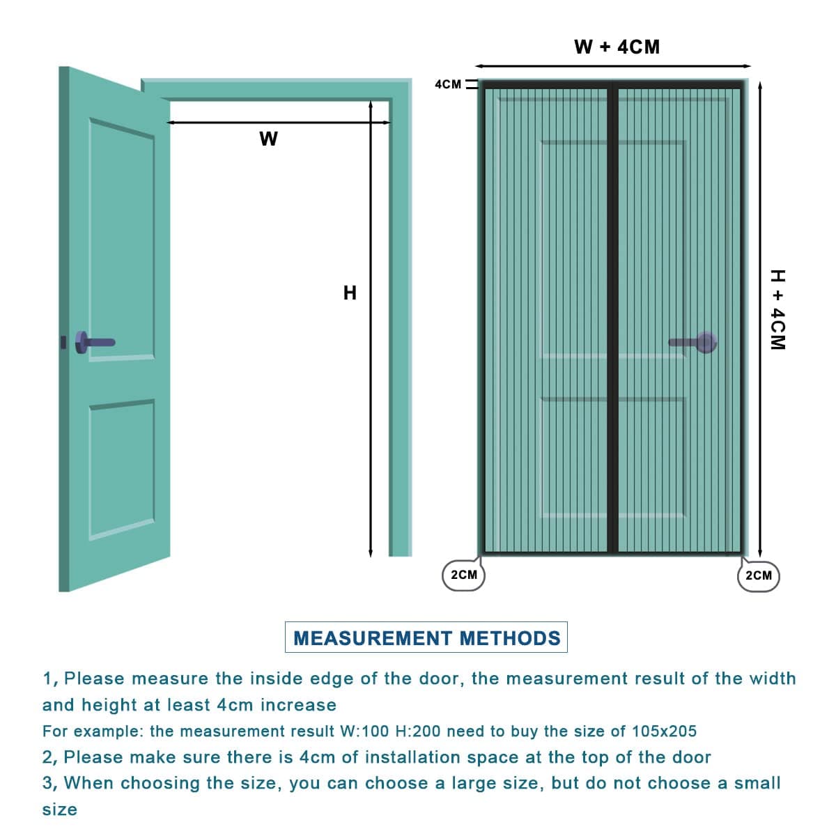 Cortina Mosquitera Magnética para Puertas, Versión Actualizada 65x210 cm Puerta de Malla Magnética, Negro Cortinas para Puertas Exteriores, Fácil de Instalar y Lejos de Los Mosquitos — view 2