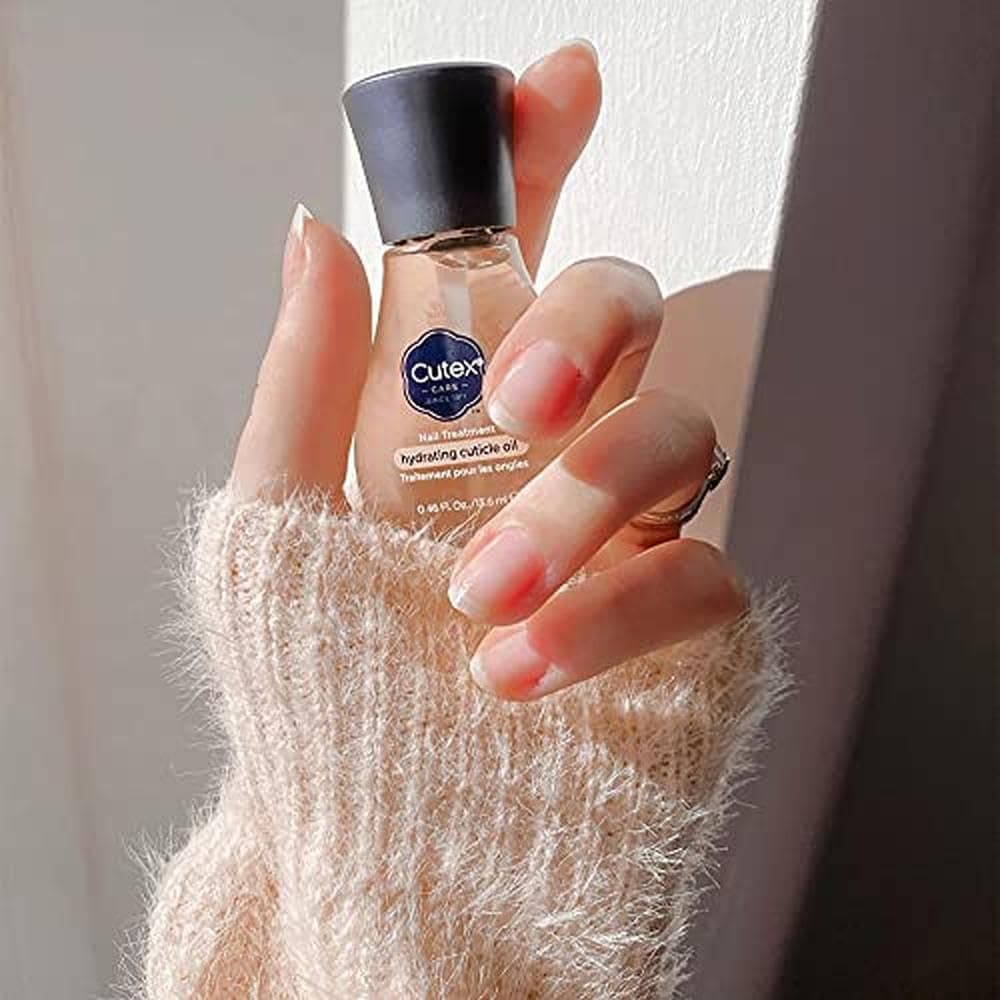 Cutex Hydrating Cuticle Oil, Formulated with Vitamin E & Sweet Almond Oil, (13.6ml) for Dry, Brittle & Rough Nails, Almond Scent, Dermatologist Tested — view 2