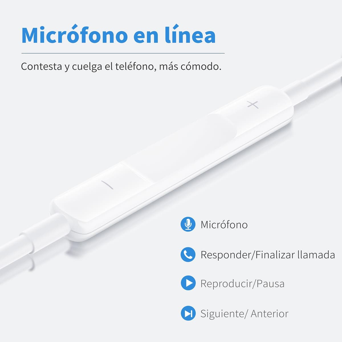 Auriculares In Ear para iPhone,Cascos con Aislamiento de Ruido Soporte Control de Volumen de Llamadas,Compatible con iPhone 14/14 Pro/13/13 Pro/12/11 Pro/7/8 Plus/XS/XR/X Soporta Todo el Sistema iOS — view 5