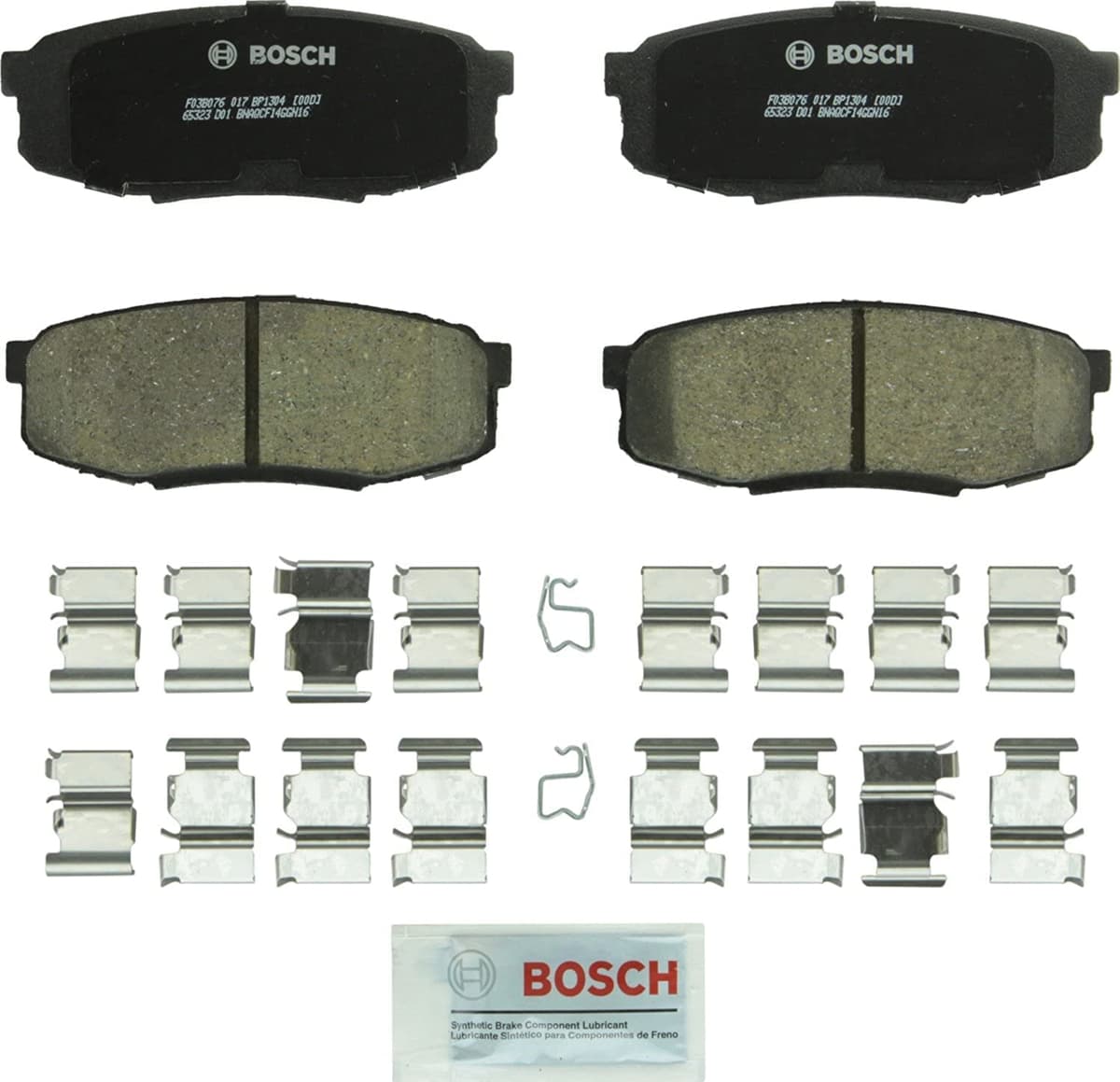 Bosch BC914 QuietCast Premium Ceramic Disc Brake Pad Set For: Acura ILX; Honda Accord, Civic, CR-V, Element, Fit, Front — view 99