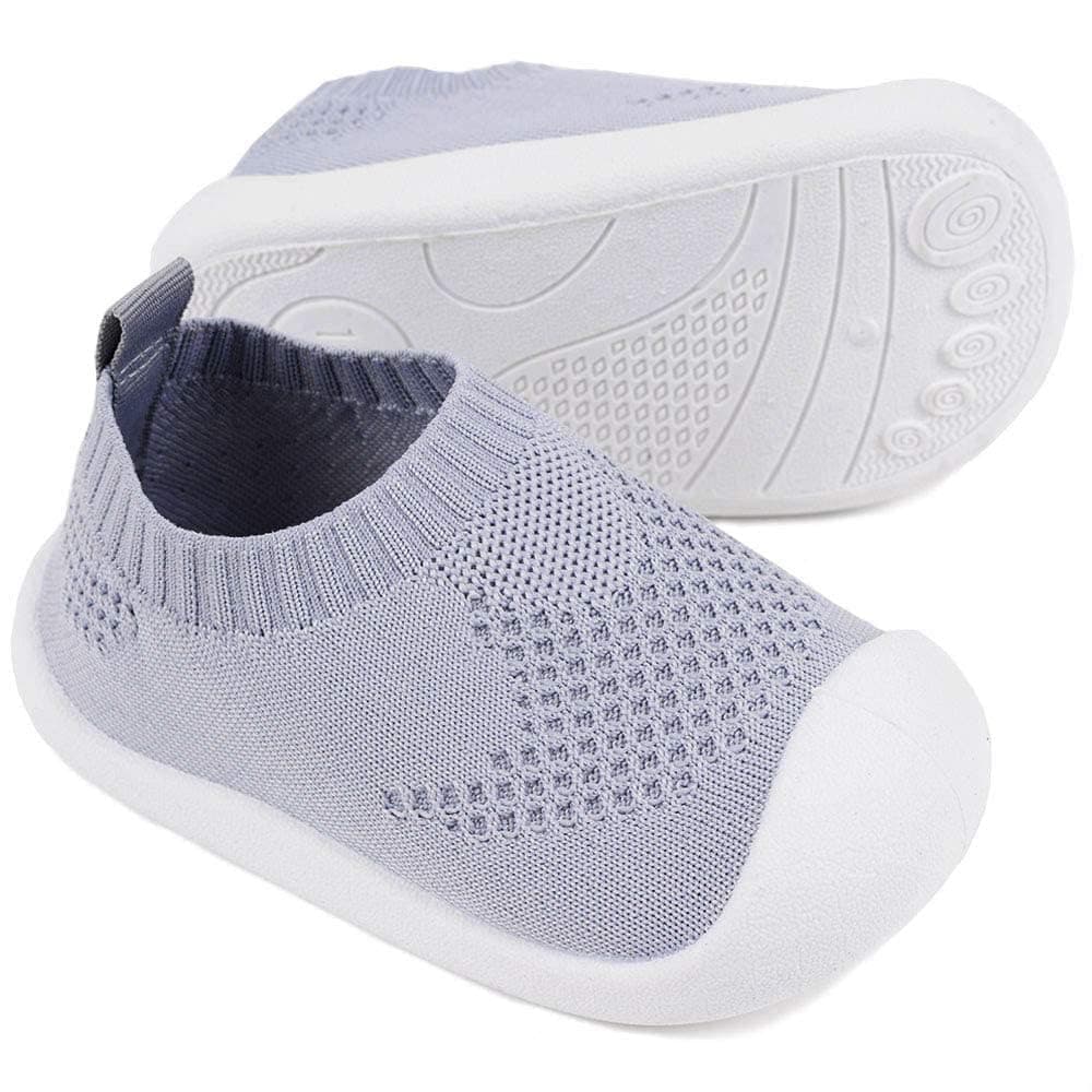 Baby Walkers Infant Sneakers Boys Girls Mesh Breathable Lightweight Non-Slip Toddler Casual Shoes Cotton Flying Woven Fabric Mesh Breathable Lightweight Trainers Indoor Outdoor