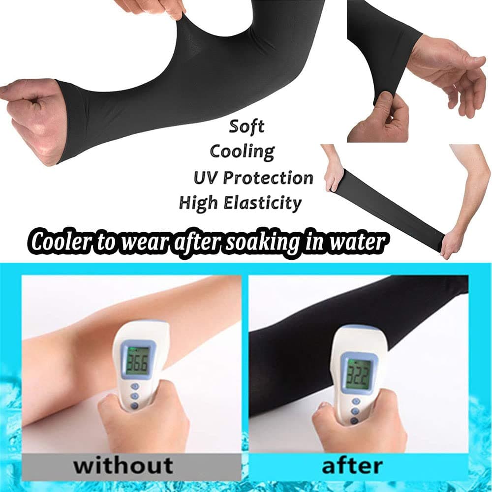 YQXCC 4 Pares Mangas del Brazo Protección UV - Cubierta de Tatuaje Mangas de Enfriamiento para Hombre Mujer Deportes Ciclismo Golf — view 3