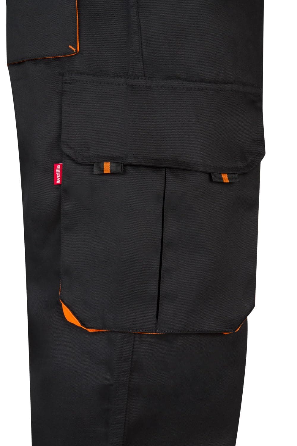 VELILLA 103004; Pantalón Bicolor Multibolsillos; Color Negro y Naranja; Talla 42 — view 4