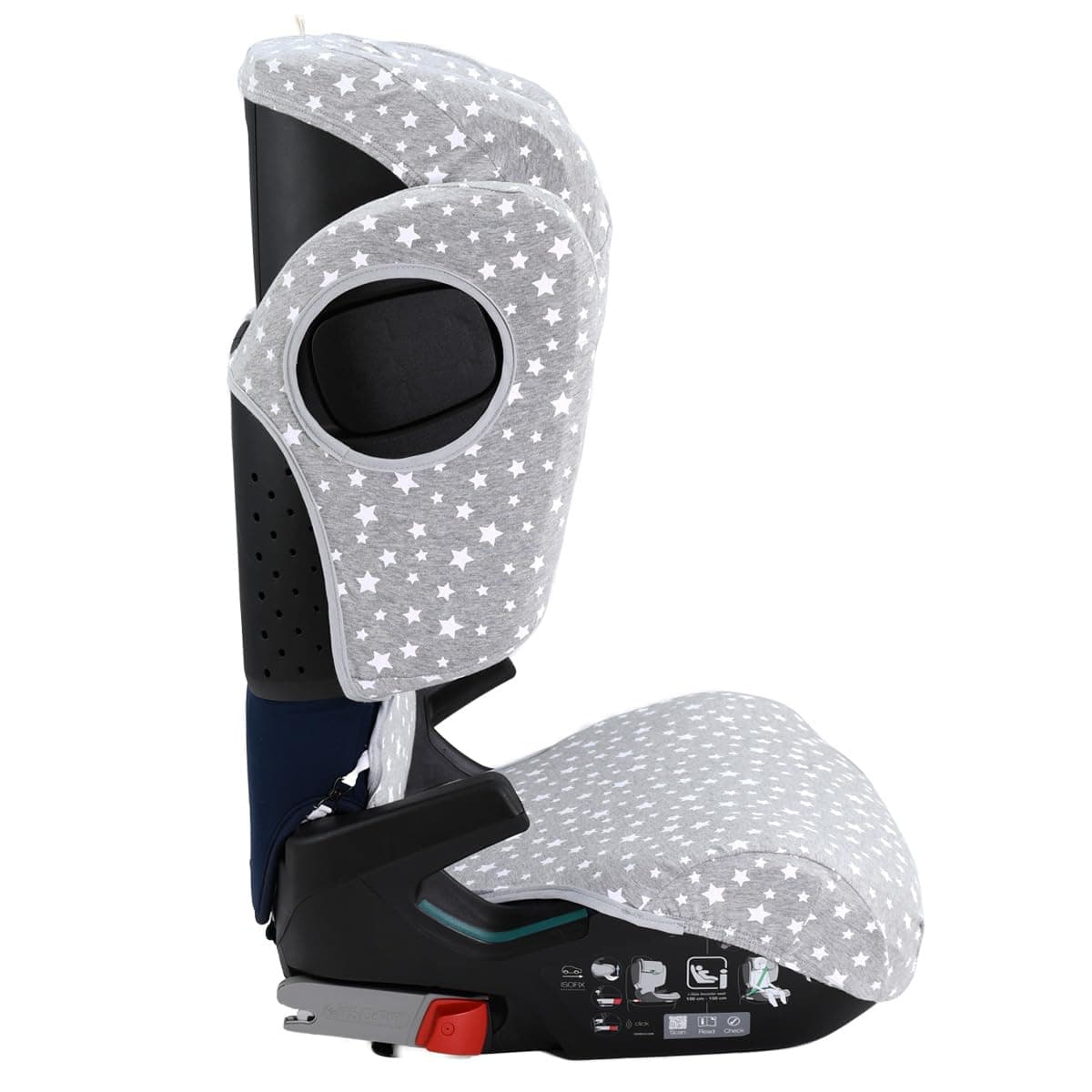 JYOKO KIDS Funda compatible con Romer Kidfix (Romer Kidfix M I-SIZE, WHITE STAR) — view 4