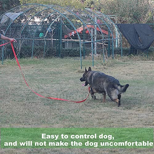 Siumouhoi Strong Durable Nylon Dog Training Leash, 1 Inch Wide Traction Rope, 6 ft Long, for Small and Medium Dog (Black, 6 Feet) — view 5