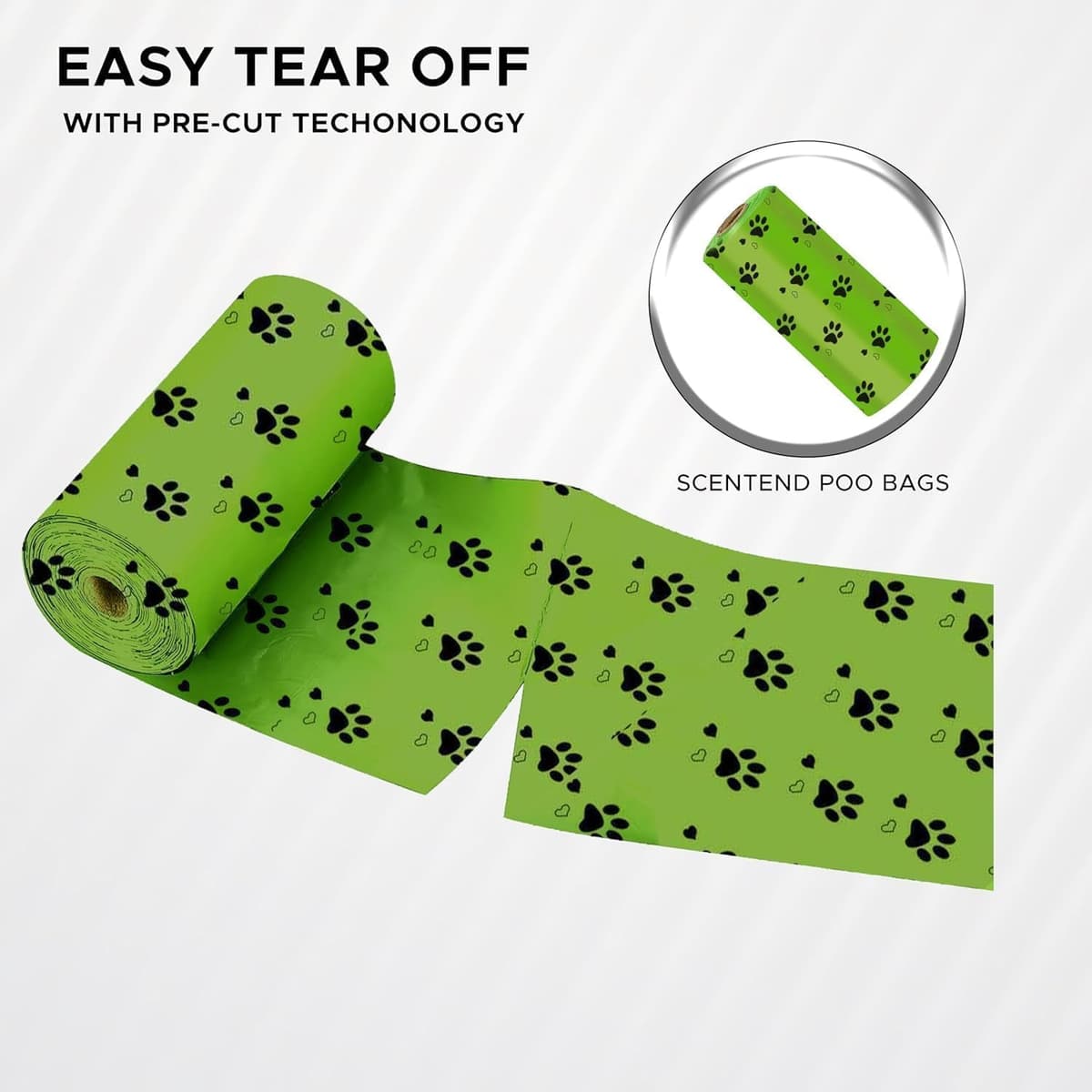 EcoNour Dog Poo Bags 540 Counts Biodegradable Poop Waste Bag with Odor-Masking Scent and Dispenser - 100% Leak Proof Convenient Dispensing, Durable & Generously Sized Dog Poop Bags for Pet Owners — view 4