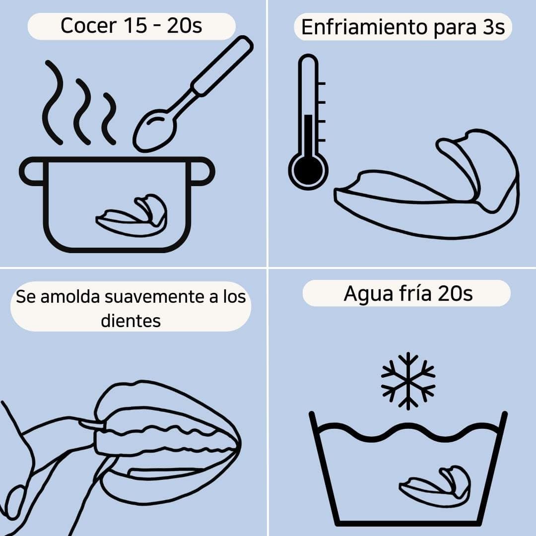 Runesol ferula descarga bruxismo, 4 x Normal, ferula dental bruxismo, protector bucal para dormir, ferulas de descarga para bruxismo, ferula dental noche, funda dientes, felulas Bucales dentales — view 7