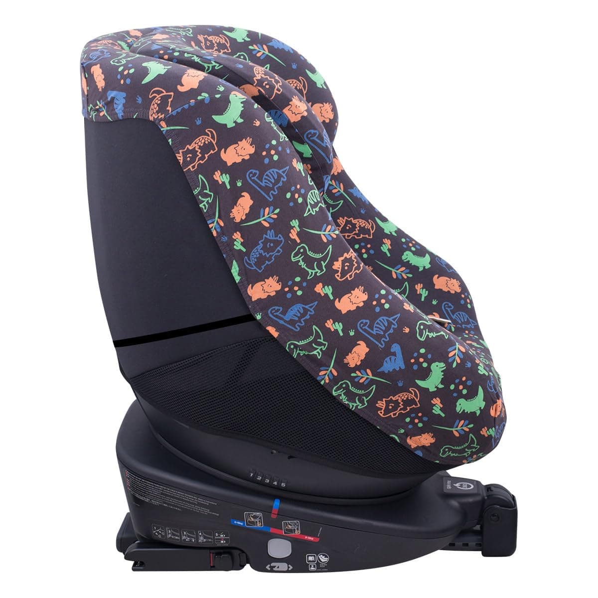 JYOKO Kids Funda de algodón Compatible con Joie Spin 360 y Nuna Rebl (Happy Dino) — view 4