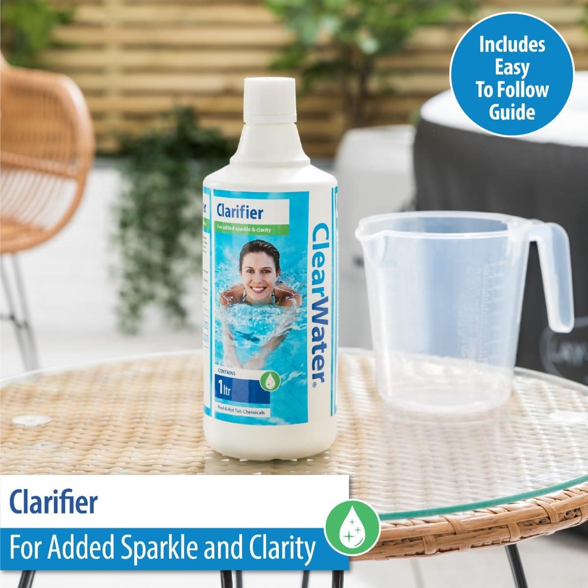Clearwater Water Clarifier for Hot tub Spa and Swimming Water Treatment for Pristine Crystal Clear Water (1L) — view 2