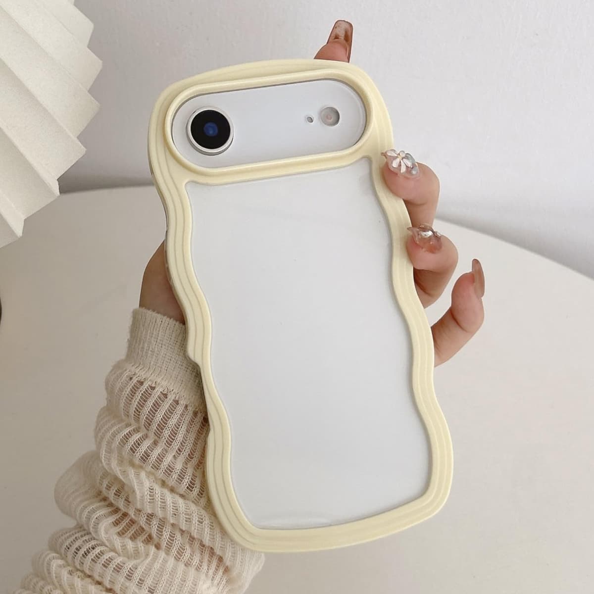QLTYPRI Compatible with iPhone 11 Case, Cute Curly Wave Frame Clear Case for Girls Women, Transparent Soft Silicone TPU Bumper Shockproof Protective Phone Cover for iPhone 11 - Purple — view 31