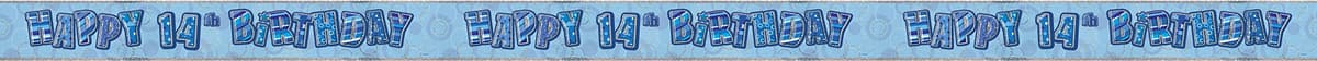Unique Party 92068 - 9ft Foil Glitz Pink Happy 80th Birthday Banner — view 59