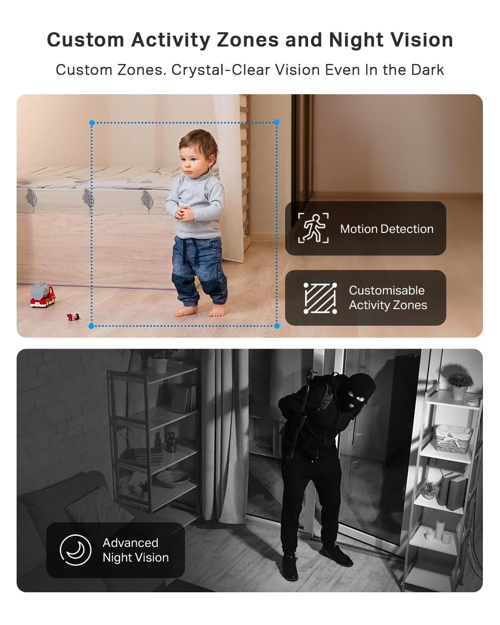 Tapo C210 2K 3MP Pan/Tilt Indoor Camera House Security Camera, WiFi Camera, No Monthly Fee, AI Detection, Dog Puppy Camera, Baby Camera Monitor, 360° View, Night Vision, Works with Alexa & Google — view 4