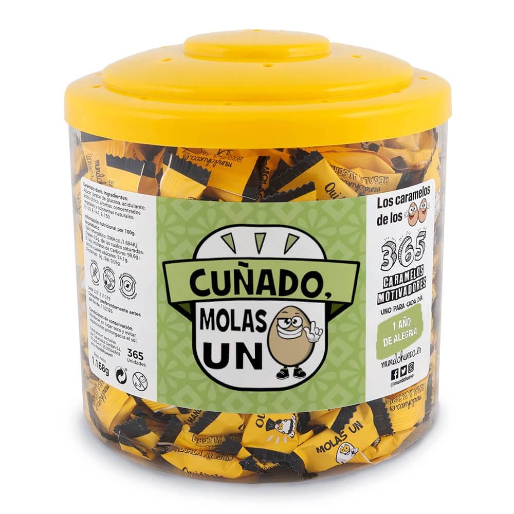 Regalo original. Tarro con 365 caramelos motivadores. Mi compañera de trabajo mola un huevo. Un caramelo motivador para cada dia del año — view 6