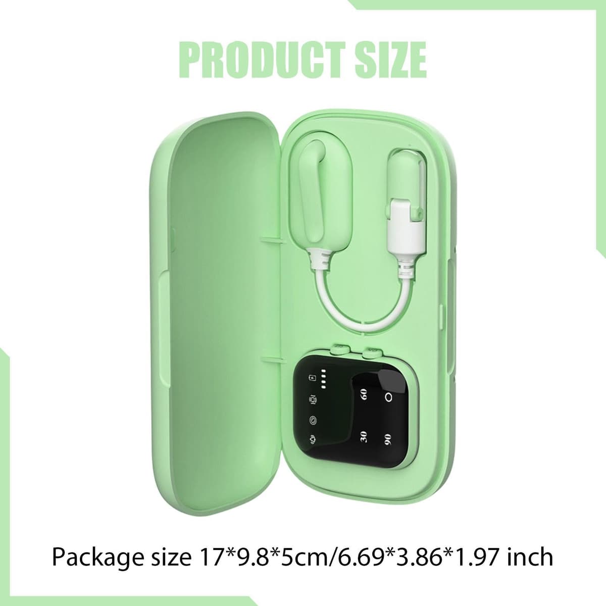 Alarma inalámbrica para enuresis, entrenamiento para ir al baño con receptor, alarma de orina para niños, niñas y ancianos, Verde — view 3