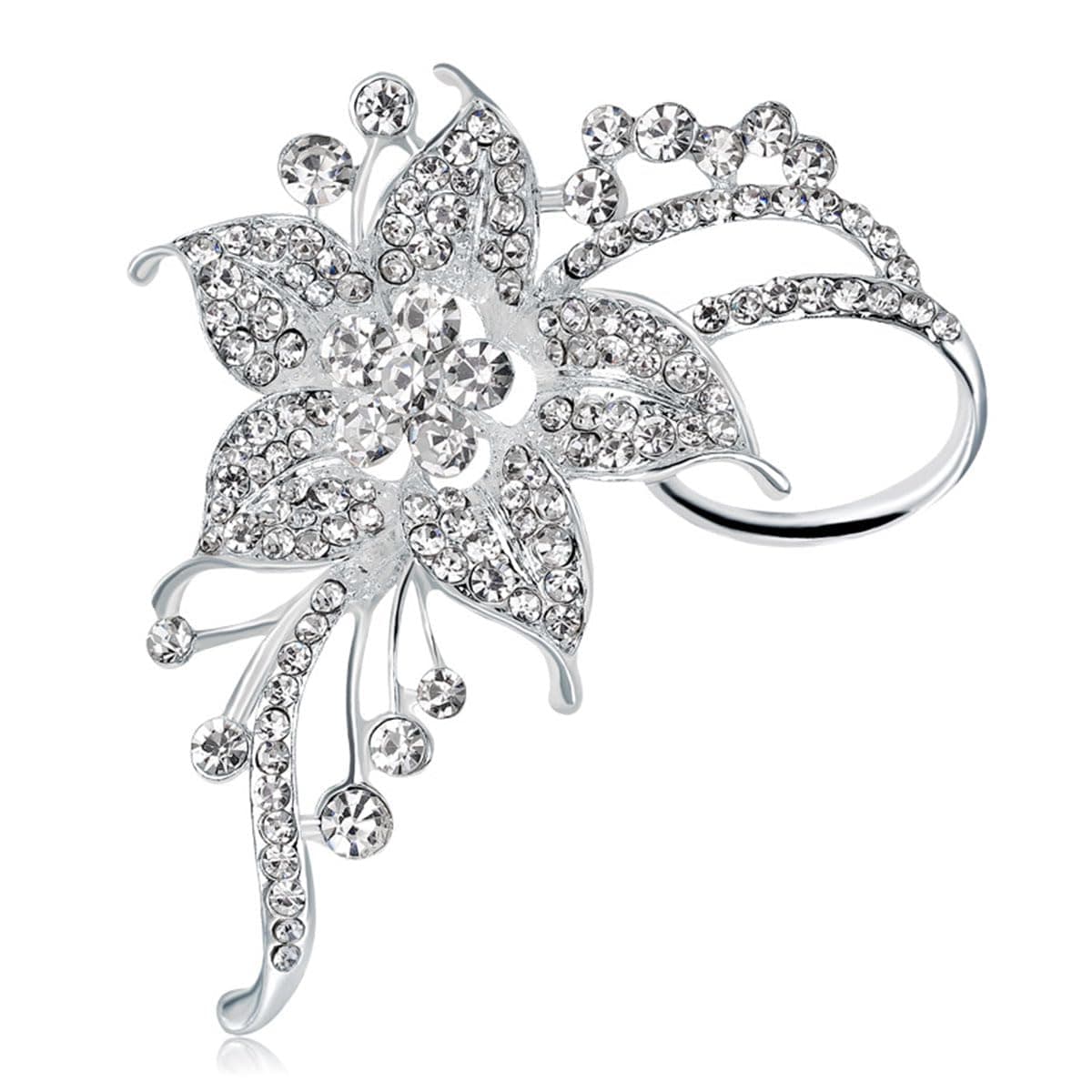 FAIRYGATE Brooch Pins Retro Crystal Rhinestone Brooches for Shirt Collar Decoration, B20 — view 16