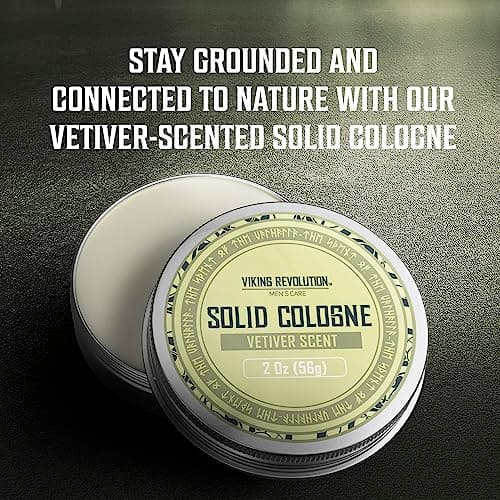 Viking Revolution Vetiver Mens Solid Cologne Men 2 Oz - Men Solid Perfume with Vetiver Cologne for Men - Balm Cologne for Mens Cologne Balm Travel Cologne Wax (1 pack, Vetiver) — view 4