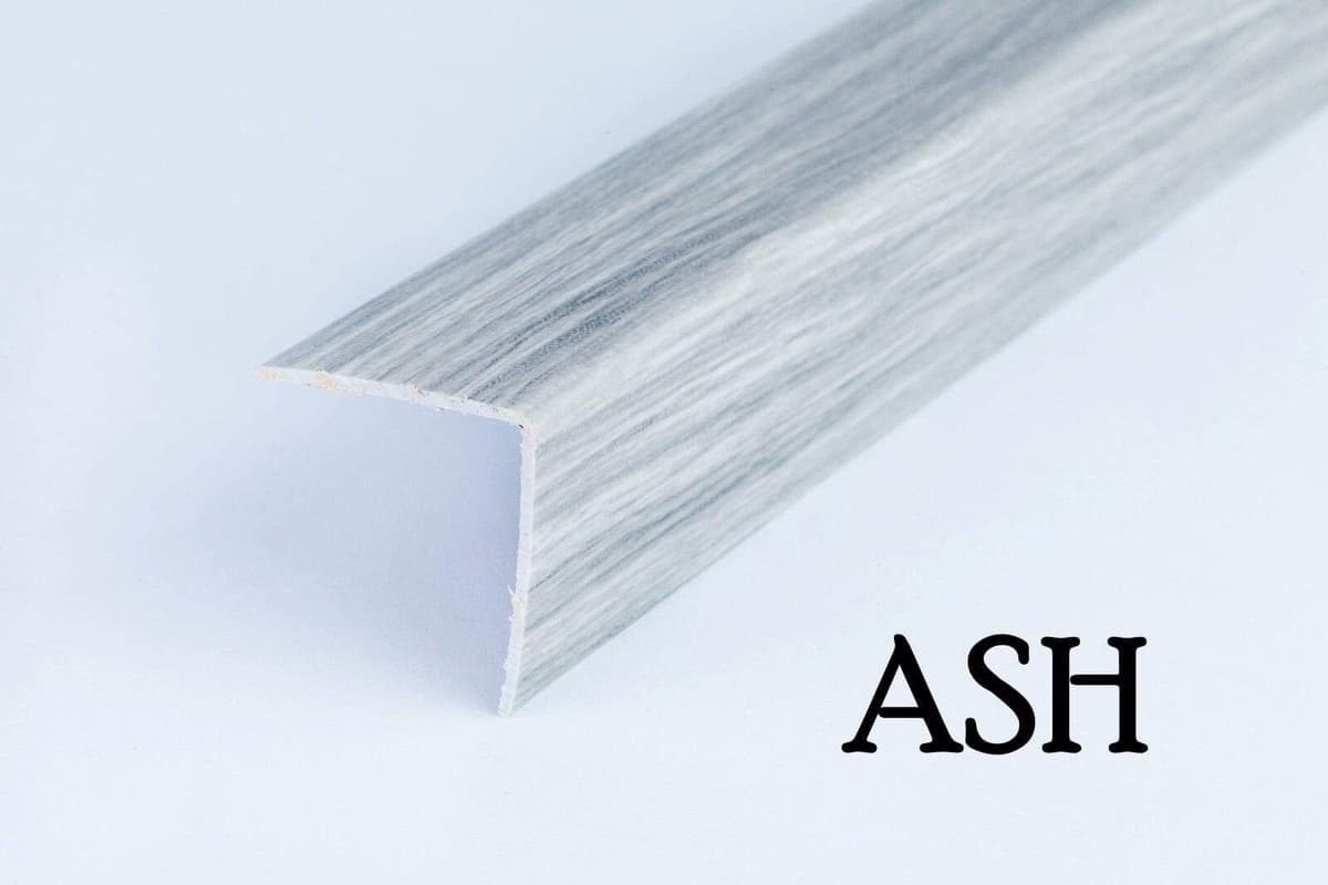 Wood Effect Plastic PVC Corner 90 Degree 2.5 Meters Angle Trim Wall Edge Protector Various Sizes by TMW Profiles (20mm x 20mm x 2.5M, Ash Tree) — view 2