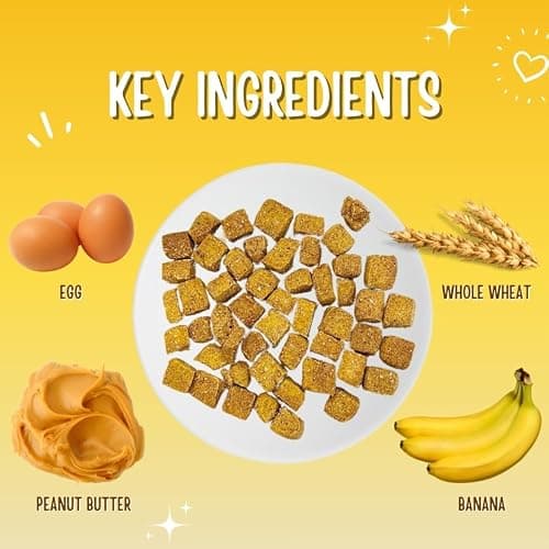 Just Natural Paws Puppy Training Treats 2 Pack - Peanut Butter & Banana Dog Treats, Crunchy Biscuits, All Natural, Human Grade, Vegetarian, Low Calorie, Made in Canada, 2 x 100 g — view 4
