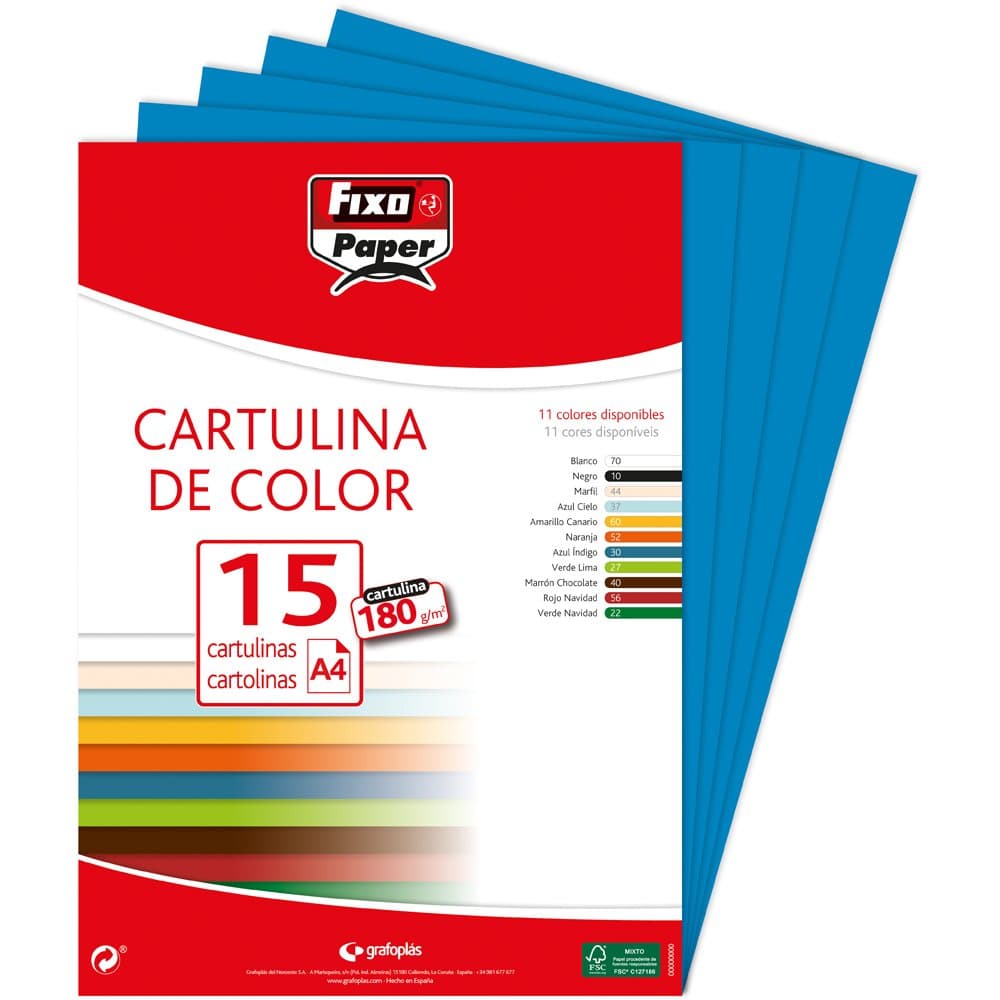 Fixo Paper 11110470 - Pack de 100 – Cartulina blanca A4, 180g — view 45