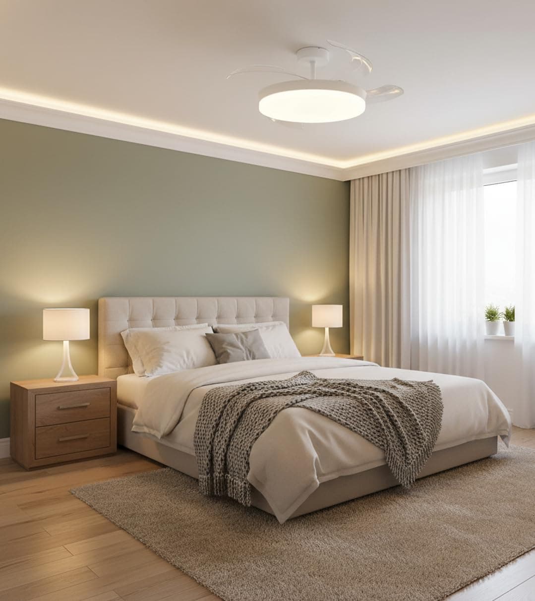BEL AIR HOME - Ventilador de Techo ARES, Motor DC, LED 36W y Control Remoto, 3 Aspas Plegables, Dormitorios y comedores — view 4