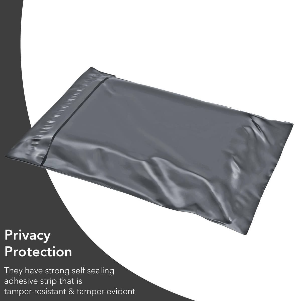 50 Mixed Grey Mailing Poly Postal Self Seal Bags 5 Sizes 10 from Each iSOUL Small to Large Postage Packaging Assorted Mailers Posting Shipping Post Parcels Package Bags (Grey, 5 Size 50) — view 7