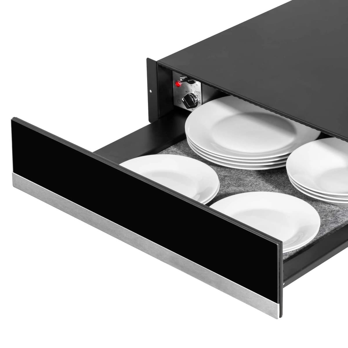 Baridi 60cm Built-In Warming Drawers, Push-to-Open, Anti-Slip Mat - Black - DH201 — view 10