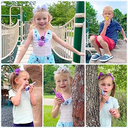 Inspireyes Walkie Talkies for Kids Rechargeable, 48H Working Time 3 Miles Range 22 Channels 2 Way Radio, Outdoor Camping Toys, Family Games,3 Pack