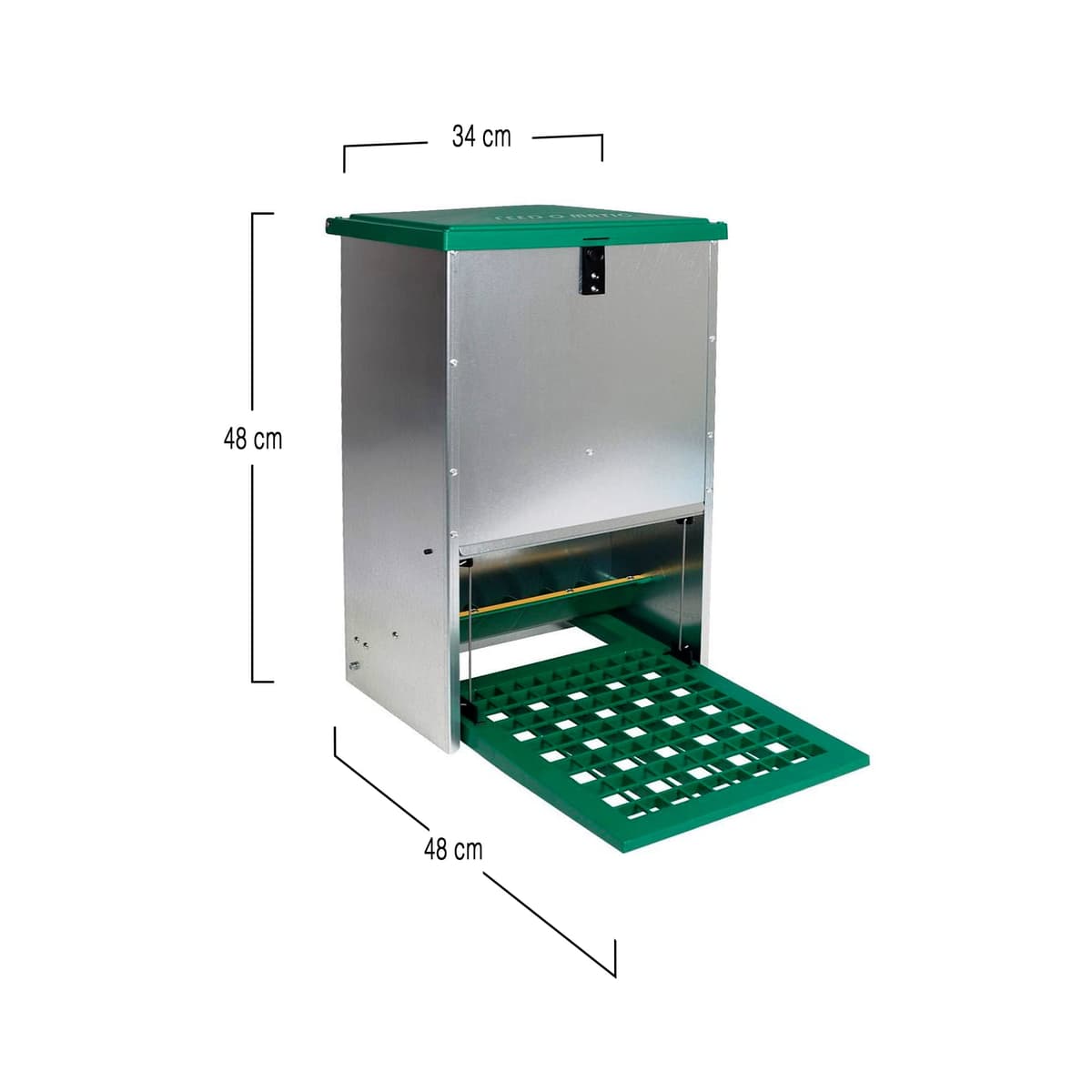 FINCA CASAREJO Comedero gallinas antipájaros - Comedero automático para gallinas - Tolva Exterior - Capacidad 12 kg - Incluye Guía Práctica de Alimentación de Las Gallinas — view 3