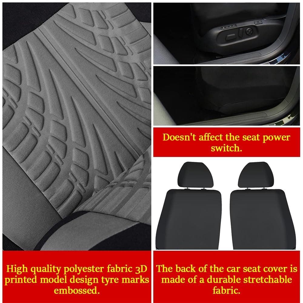 Funda Asiento Coche, para VW Taigo 2021-2024 Impermeables Juegos De Cubreasientos Coche de Asientos Protector,A — view 3