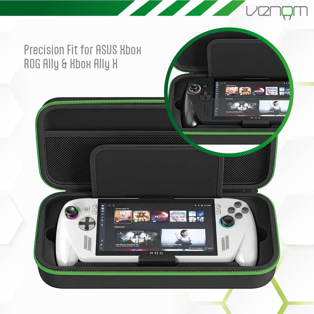 Venom Power Case for ASUS ROG Xbox Ally & Xbox Ally X with 20,000mAh Power Bank | Hard Shell Carry Case with Kickstand and Accessory Storage — view 4