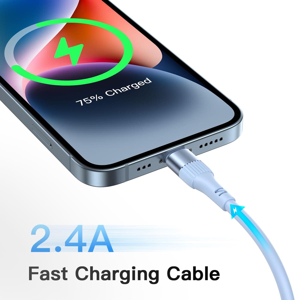 Ankoda iPhone Charger Cable,4Pack 3FT/1M MFi Certified iPhone Fast Charging Cable TPE USB to Lightning Cable Compatible with iPhone 14 13 12 11 Pro Max XR XS X 8 7 6 Plus 5 5S SE — view 6
