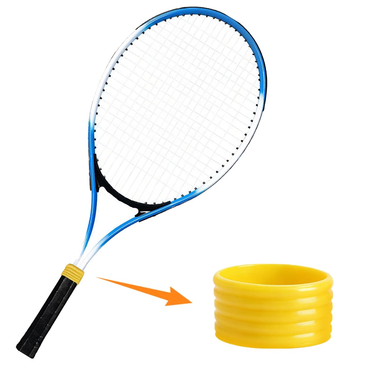 8 anillos de goma, banda de agarre para raquetas de tenis, raquetas de tenis, bandas antideslizantes, agarre de silicona, anillos elásticos, bádminton, paddle tenis, pickleball, raqueta de squash (4 — view 3