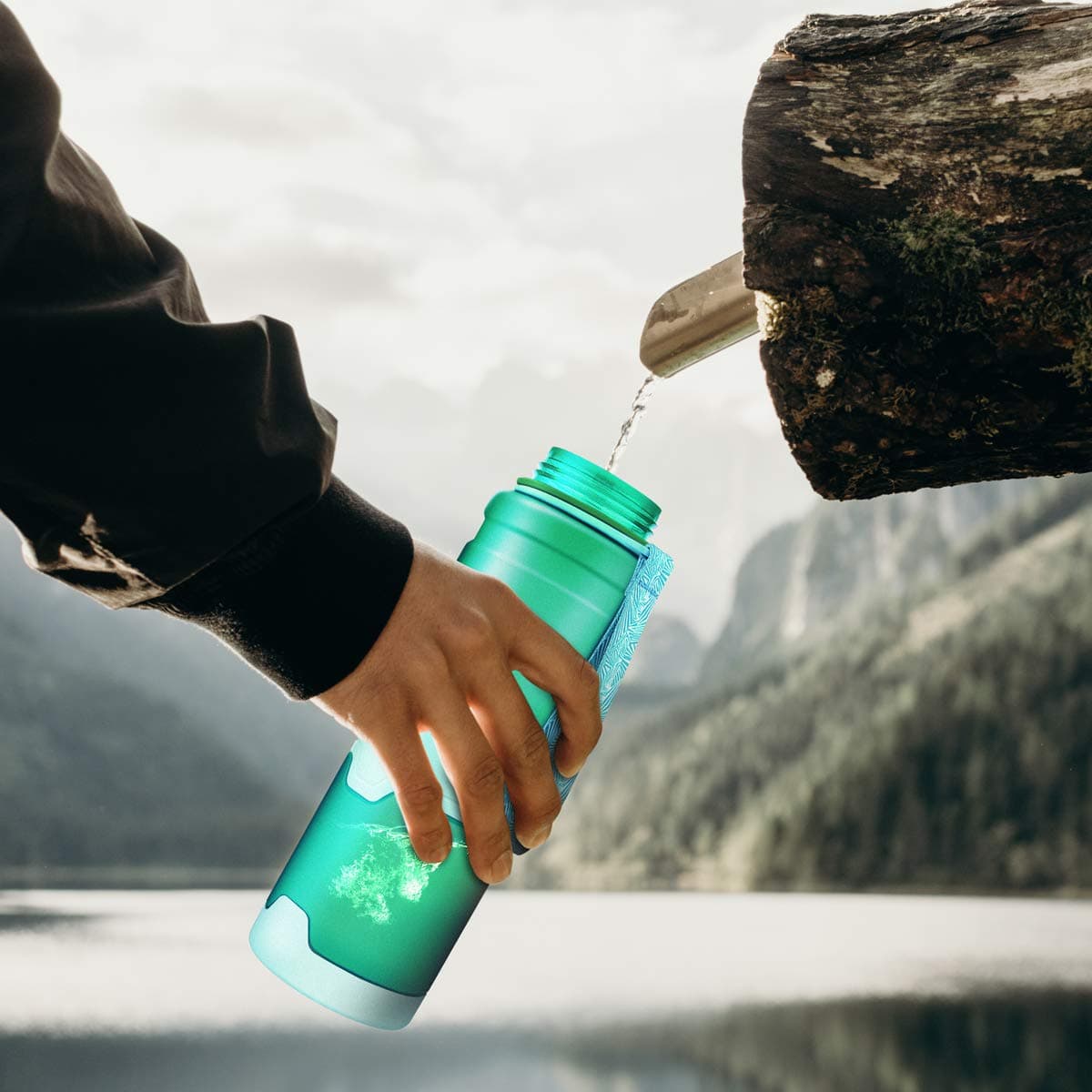 ZOUNICH Botella Agua Deporte Botellas Agua Niños sin BPA, Reutilizable Tritan Plástico Ecologica con Filtro, 400ml/500ml700ml/1l, Cantimploras para Gimnasio, Bicicleta, Colegio, Oficina, Viajes — view 6
