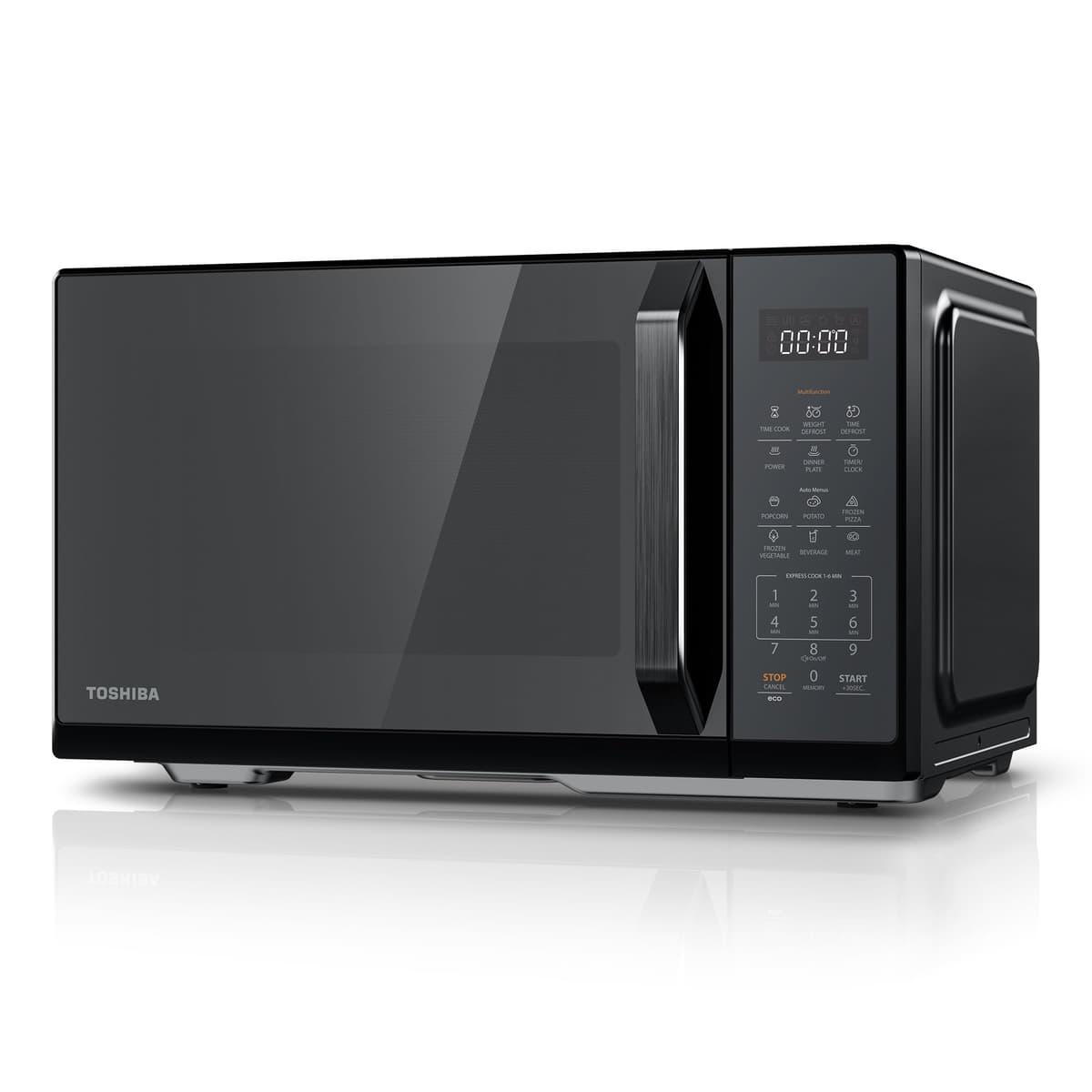 Toshiba Black Microwave 20 Liter Digital 800W Microwave Oven with 1000W Grill, Combination compact with 5 Power Levels, 8 Auto Menus, Grill, Combi, Digital Clock, Mirror Door Finish, MW3-AG20PF(MB) — view 9