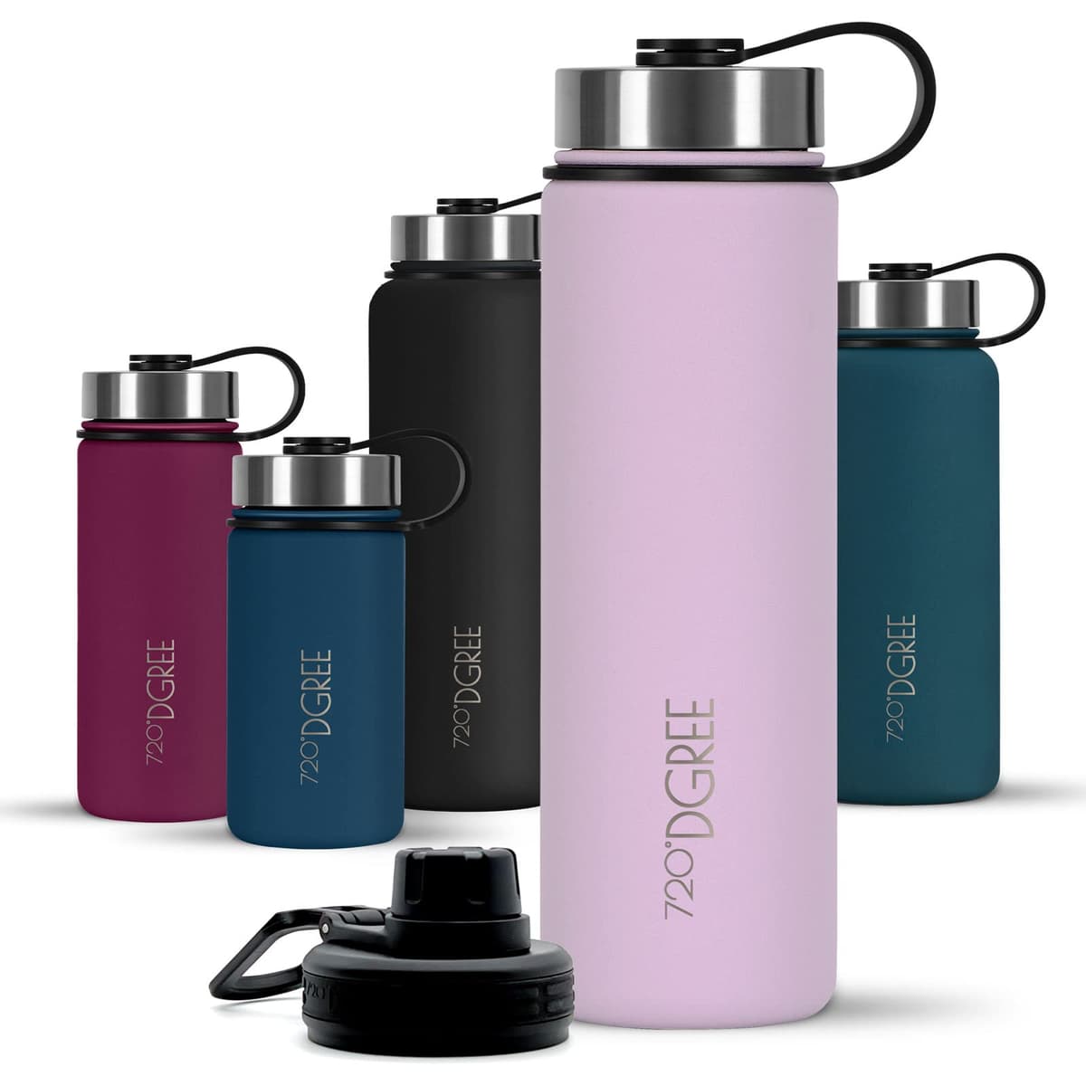 720°DGREE Botella Agua Termo Acero Inoxidable “noLimit“ – 410ml, 530ml, 710ml, 950ml, 1200ml - Sin BPA Free, Antigoteo y Prueba de Fugas - Frasco térmico, Cantimplora Aislada +Cubierta Deportes Gratis — view 27