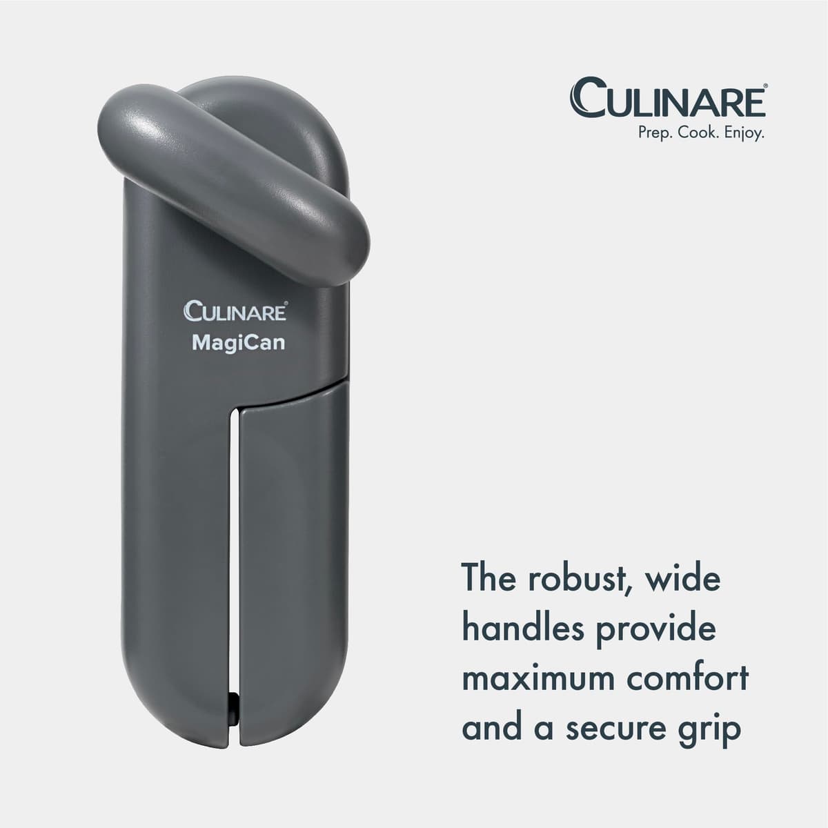 Culinare MagiCan Tin Opener, Grey, Plastic/Stainless Steel, Manual Can Opener, Comfortable Handle for Safety and Ease — view 7