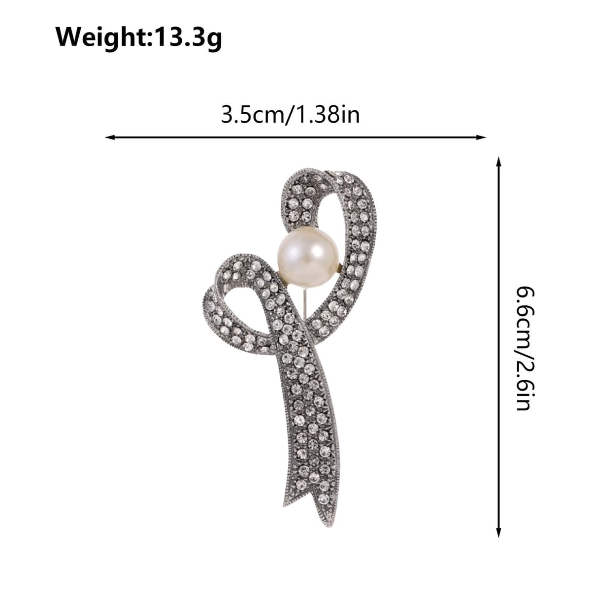FAIRYGATE Gold Pin for Dress Brooch Crystal Pins Badge Enamel Lapel Brooches for Women Jewelry Decoration for Birthday Dating Party Anniversary UC31 — view 14