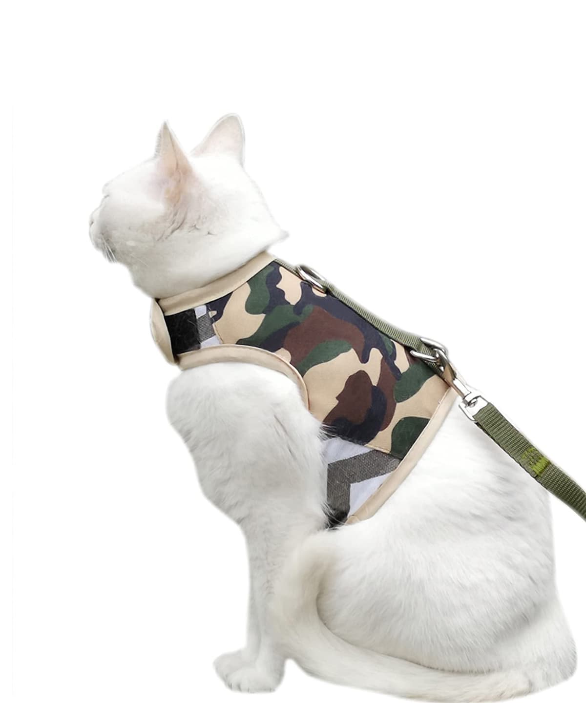 Escape Proof Cat Harness with Leash Large, Adjustable Cat Walking Jackets, Padded Cat Vest Sailor Suit Navy — view 12
