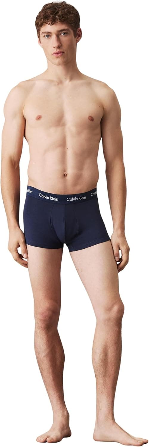 Calvin Klein Calzoncillos bóxer Hombre Pack de 3 Low Rise Trunks Ropa Interior L Multicolor (Black/Blueshadow/Cobaltwater Dtm Wb) — view 5