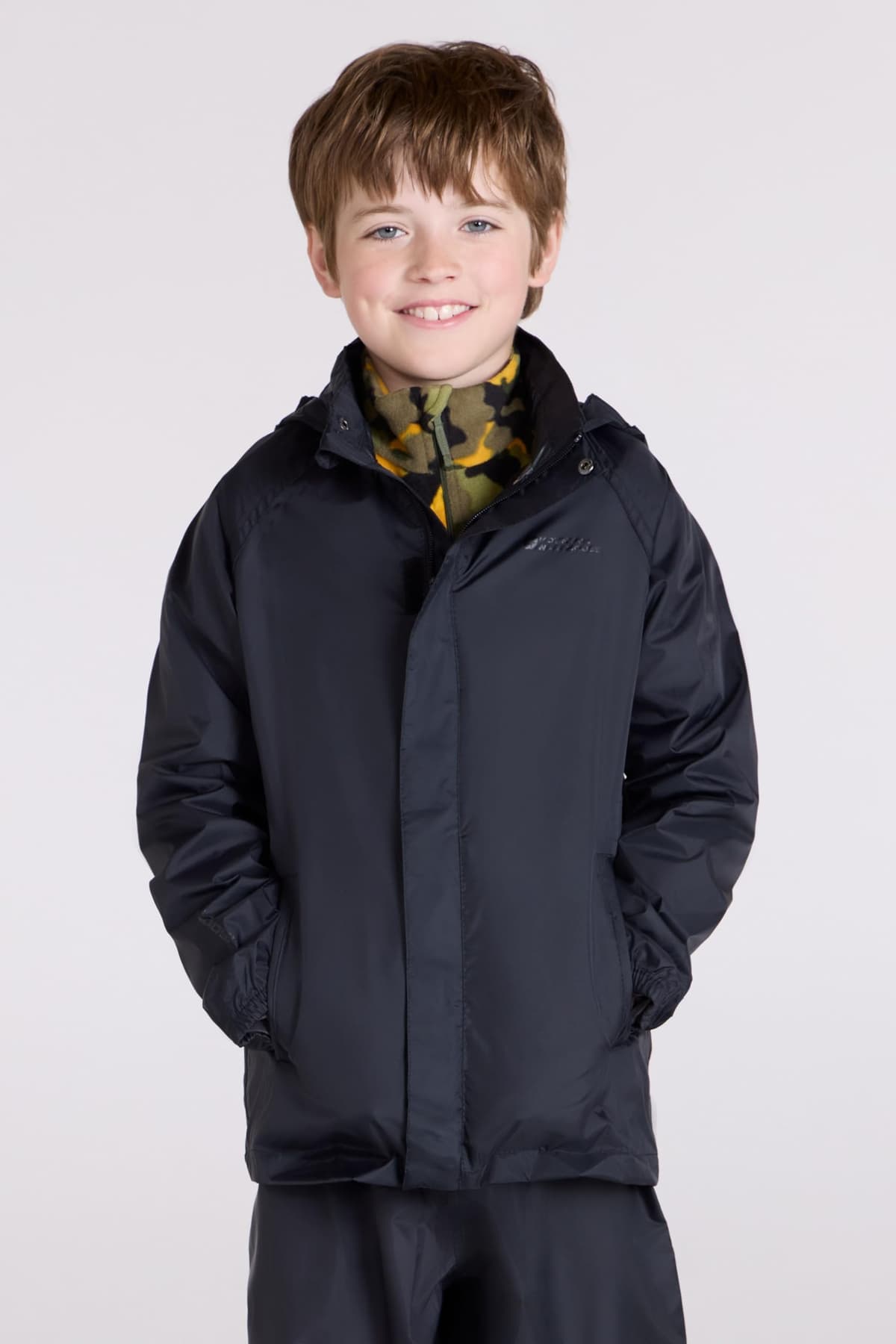 Mountain Warehouse Pakka Kids Waterproof Jacket - Wind Resistant, Lightweight,Breathable Rain Coat for Girls & Boys, Packaway Bag - For Rain, Spring Summer — view 3