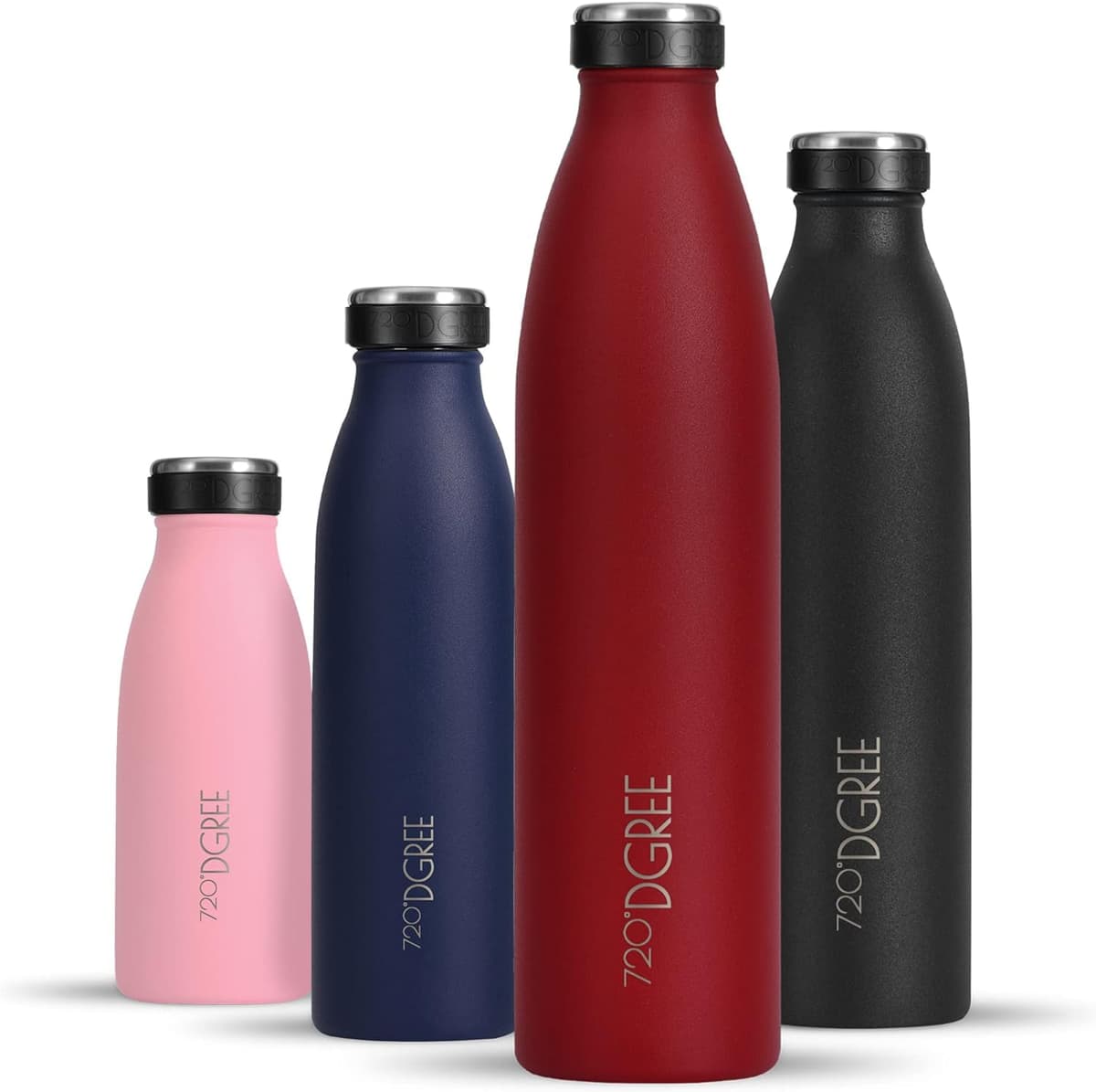 720°DGREE Botella Agua Acero Inoxidable “milkyBottle“ – 1litro - Sin BPA Free, Antigoteo y Prueba de Fugas - Frasco térmico, Cantimplora Aislada - Bebida con Gas, Deporte, Escuela, Gimnasio Exteriore — view 21