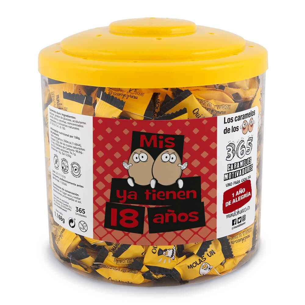 Regalo original. Tarro con 365 caramelos motivadores. Mi compañera de trabajo mola un huevo. Un caramelo motivador para cada dia del año — view 24