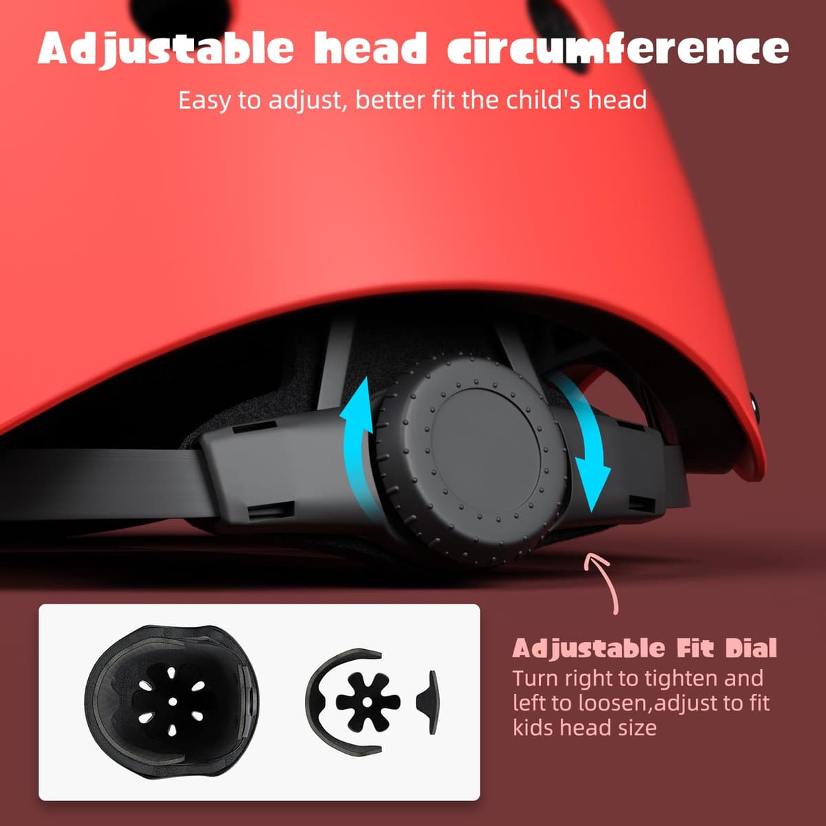 XJD Casco de Ciclismo para Niños Ajustable Casco Bicicleta Niño Casco Infantil Patinete Rollerskate de 3 a 14 Años Protecciones para Múltiples Deportes — view 60