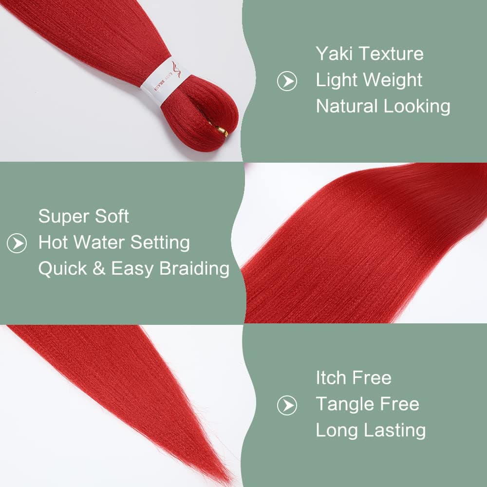 YDDM Capelli Per Treccine Africane Morado Extension Treccine Texture Yaki Easy Install per Principianti 32 Pollici 3 Pezzi Capelli Leggeri e Naturali per Box Braids, Twist e Crochet — view 76