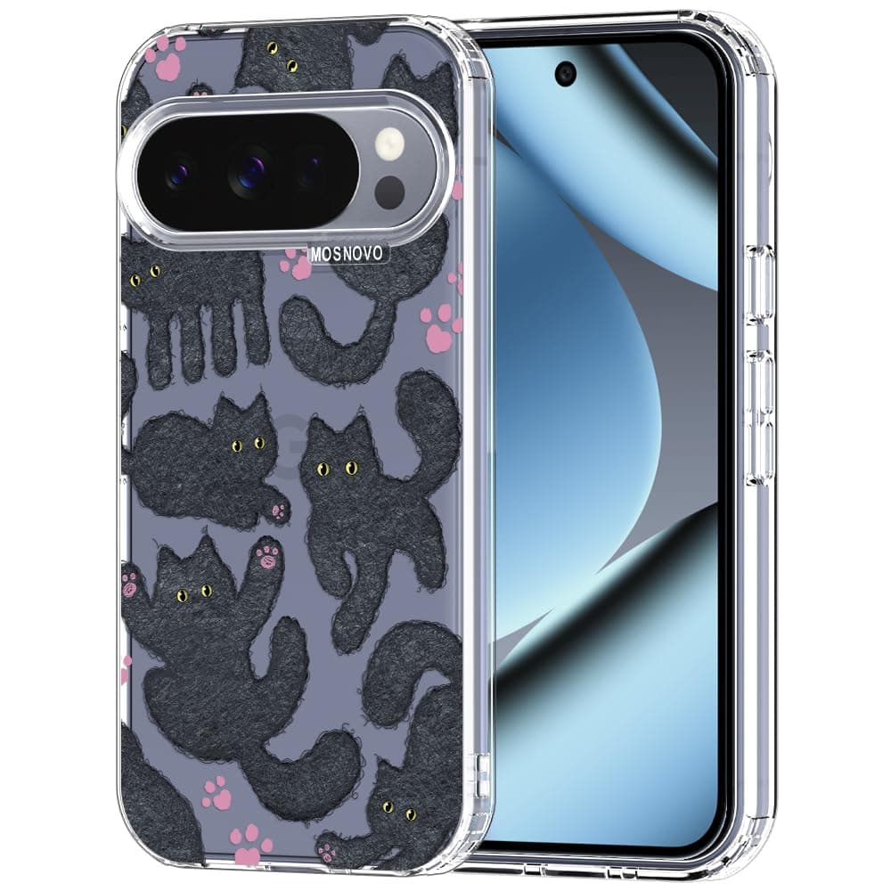 MOSNOVO Case for Google Pixel 9 & Pixel 9 Pro, [Buffertech 6.6ft Military-Grade Drop Protection] [Anti Peel Off Tech] Clear TPU Bumper Phone Case Cover Design - Eucalyptus — view 115