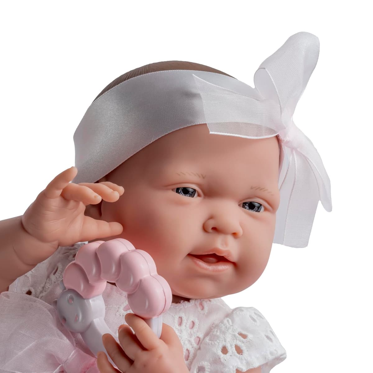 JC TOYS- Muñeca La Newborn recién Nacida de 38 cm es de Vinilo Suave, Ropa de algodón Calado y Accesorios, niña, Rosa, diseñado en España por Berenguer, 2 años — view 2