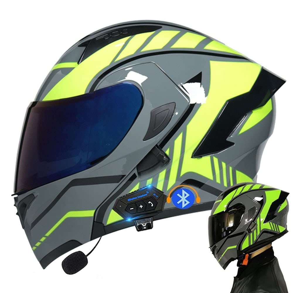 Modular Bluetooth Integrated Motorcycle Helmet, with Double Visor, Motorcycle Helmets, ECE Homologated, for Women and Men, Breathable and Comfortable — view 13